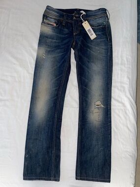 Diesel Blue Distressed Denim Jeans